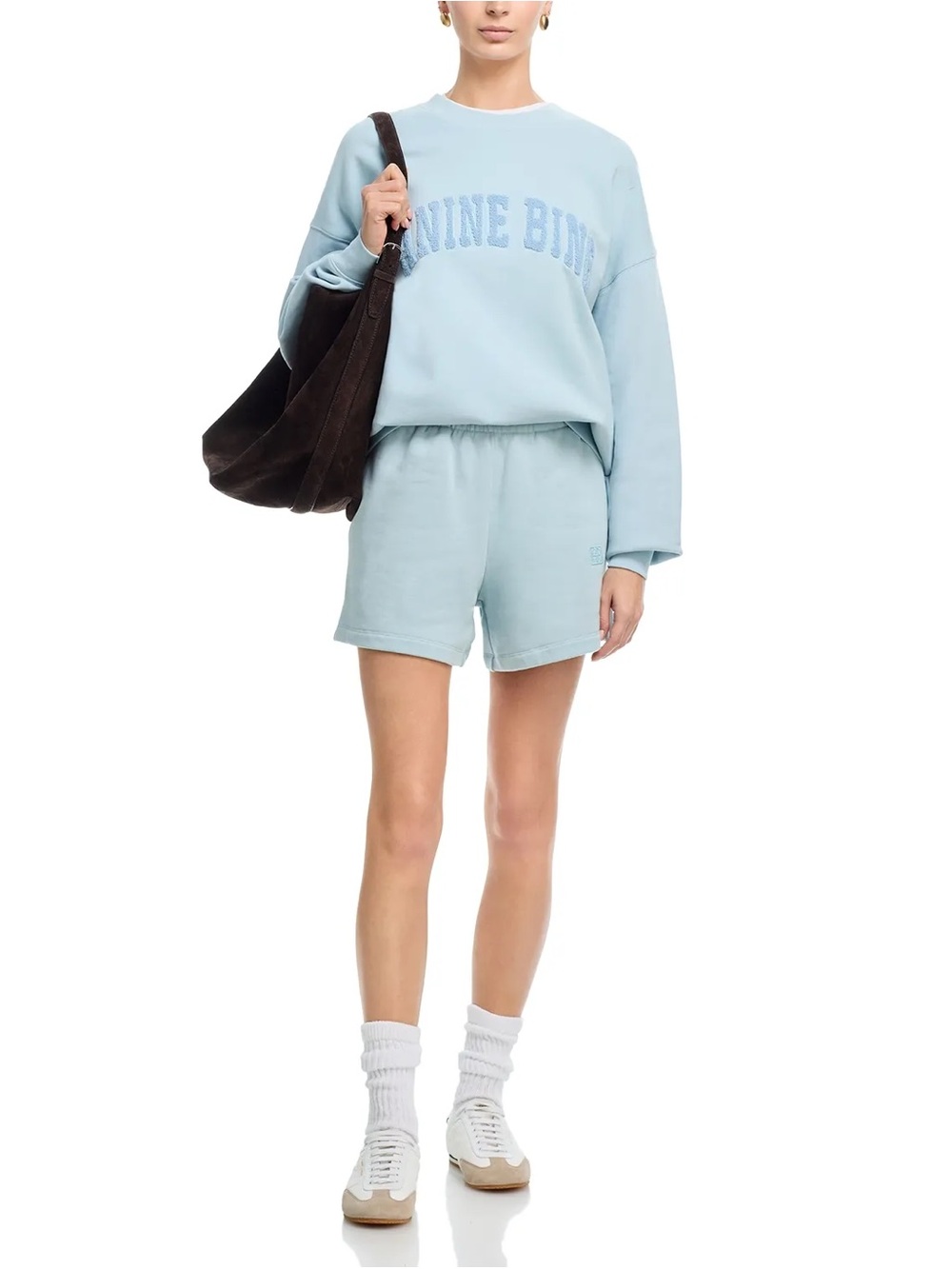 NWT Anine Bing Kam Shorts Light Blue